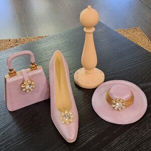 Classic Couture,  Daphne Shoe Handbag Hat Premier Edition Miniature Set Vtg
